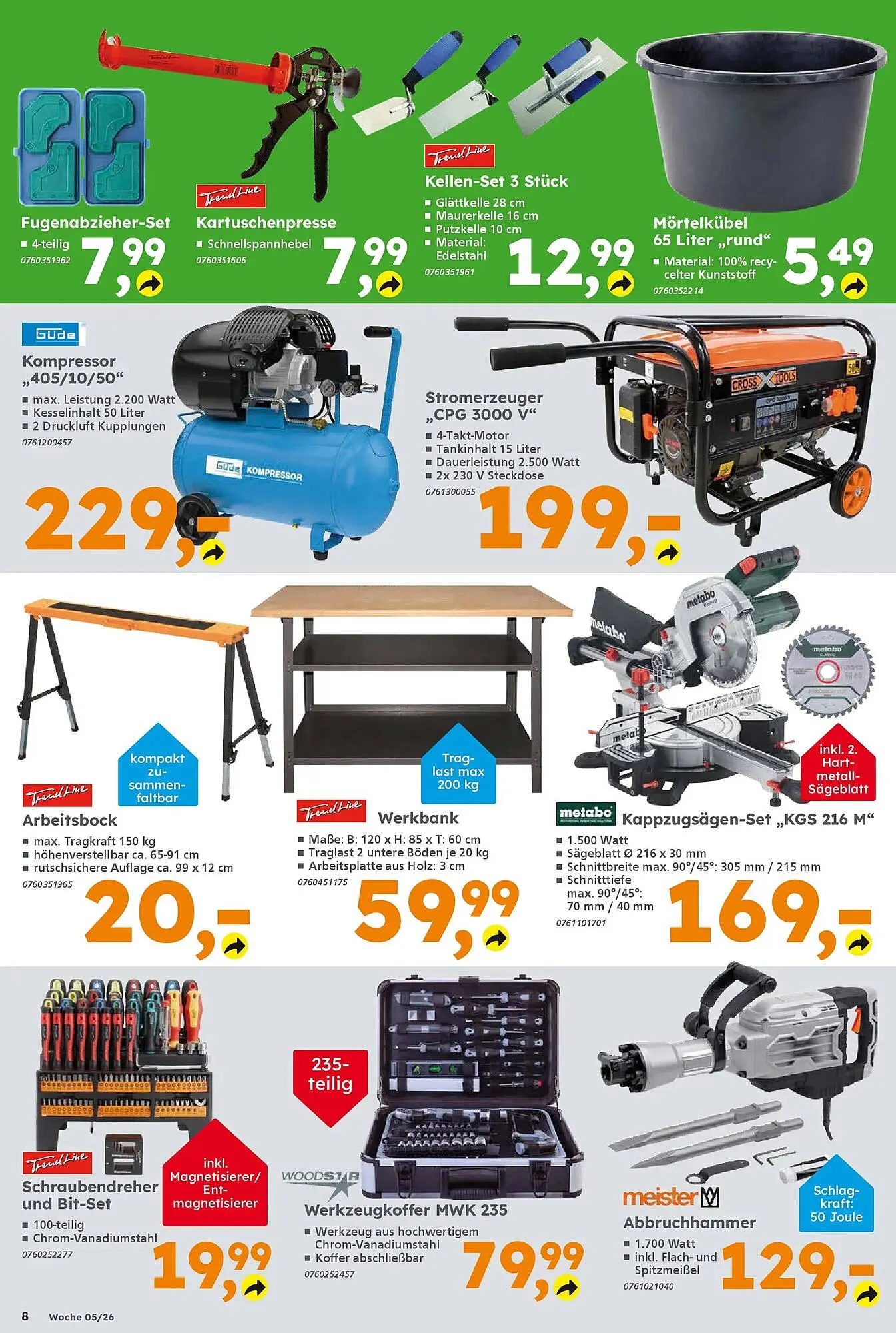 Globus Baumarkt Prospekt von 25. Januar bis 31. Januar 2026 - Prospekt seite 8