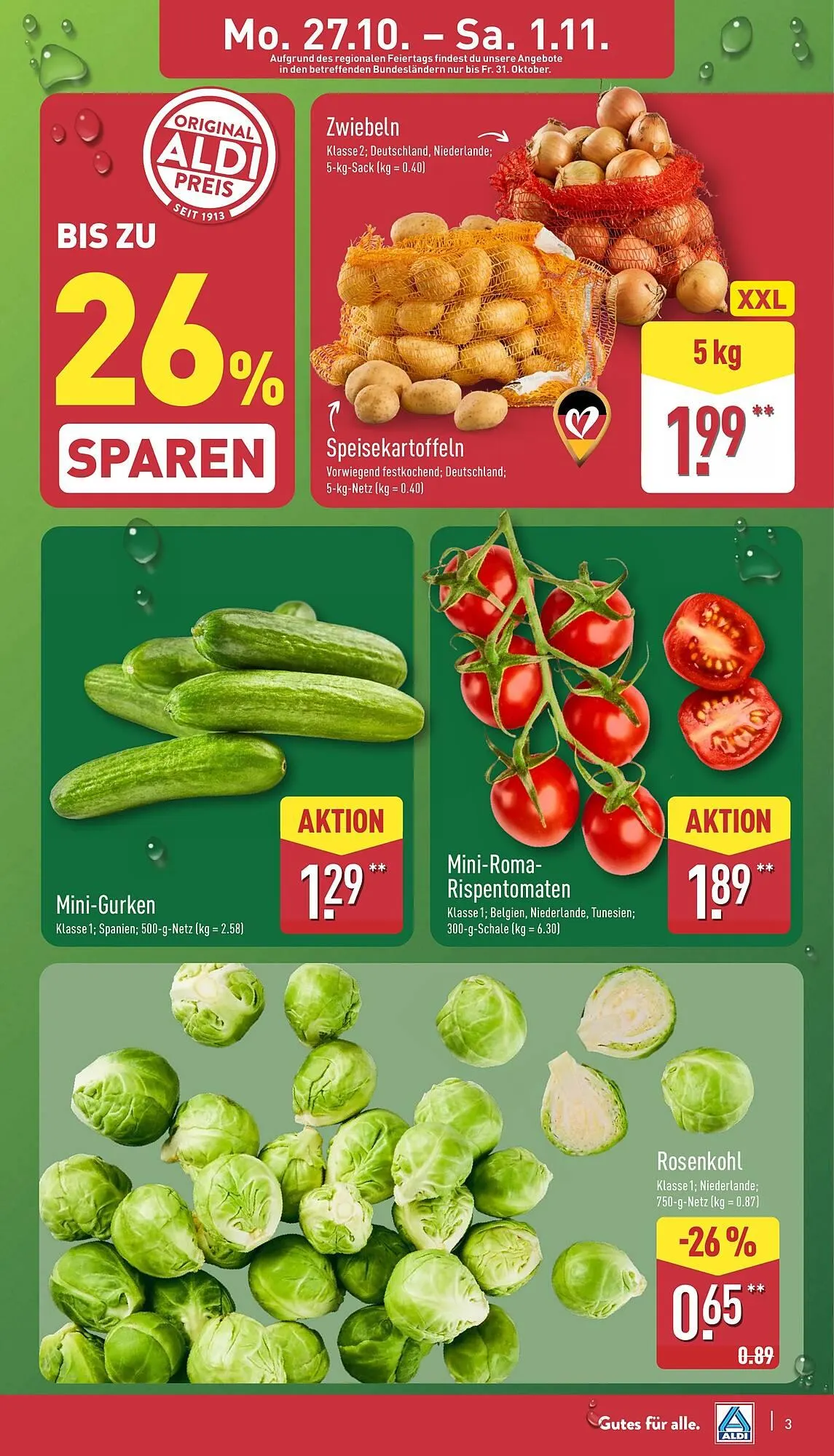 Aldi Nord Prospekt von 27. Oktober bis 2. November 2025 - Prospekt seite 3