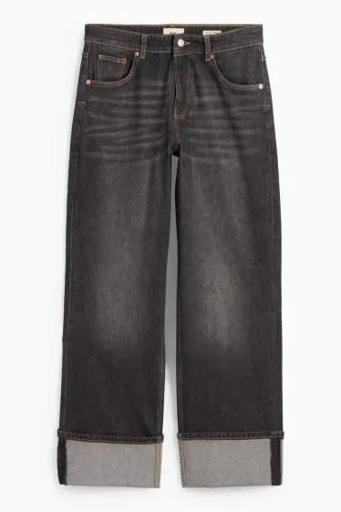 Baggy jeans - mid-rise waist