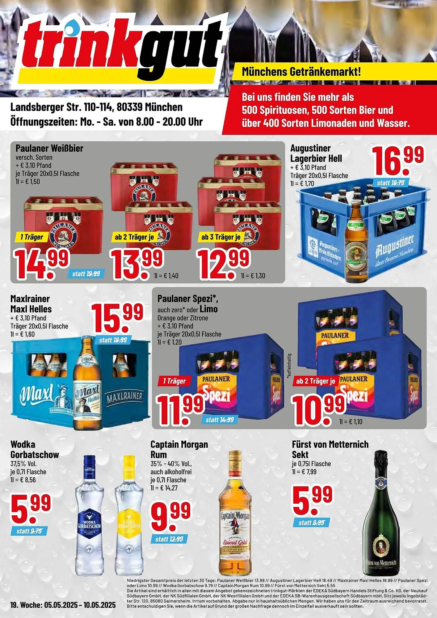 trinkgut Prospekt von 5. Mai bis 11. Mai 2025 - Prospekt seite 1