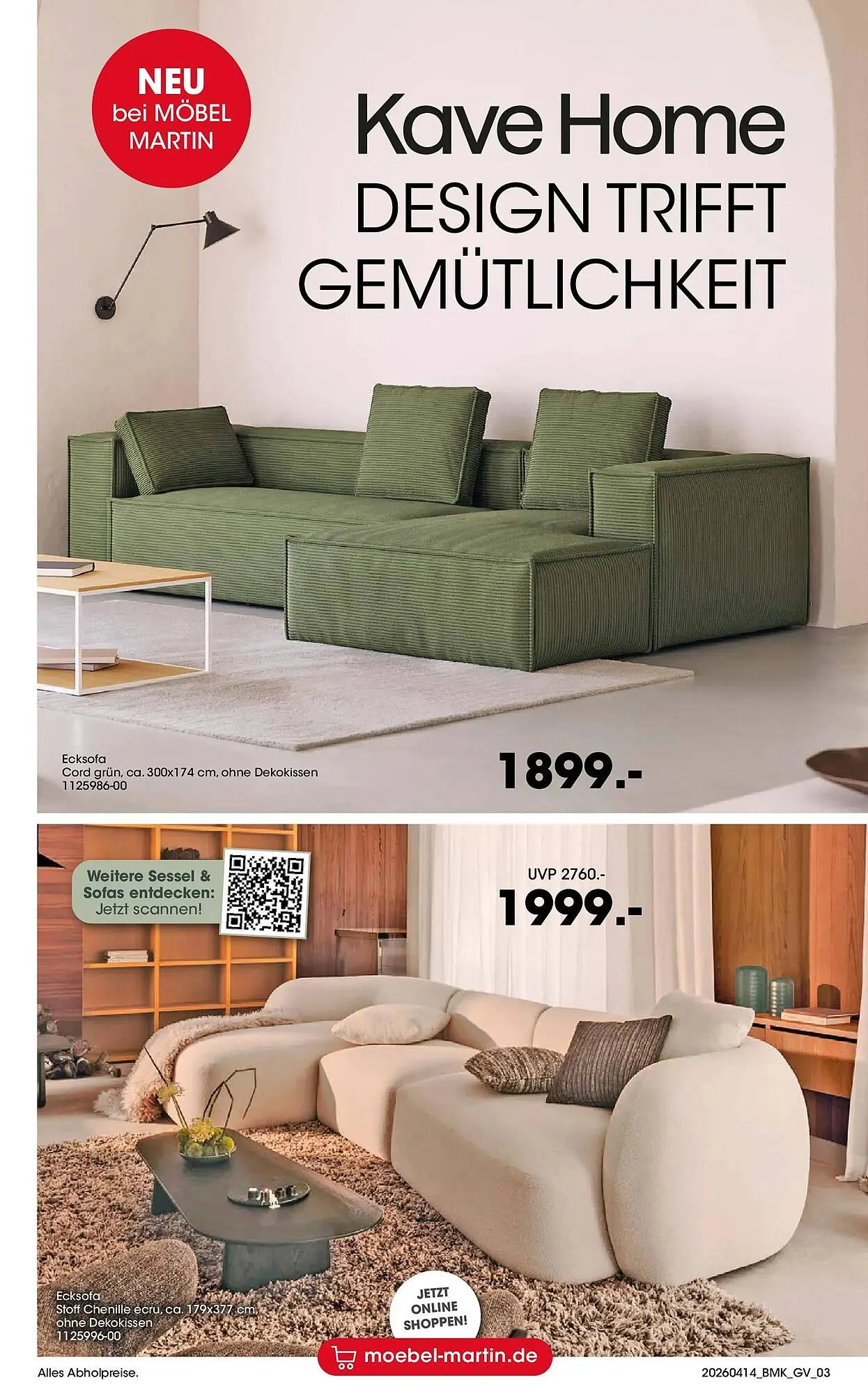 Möbel Martin Prospekt von 13. April bis 30. April 2026 - Prospekt seite 3