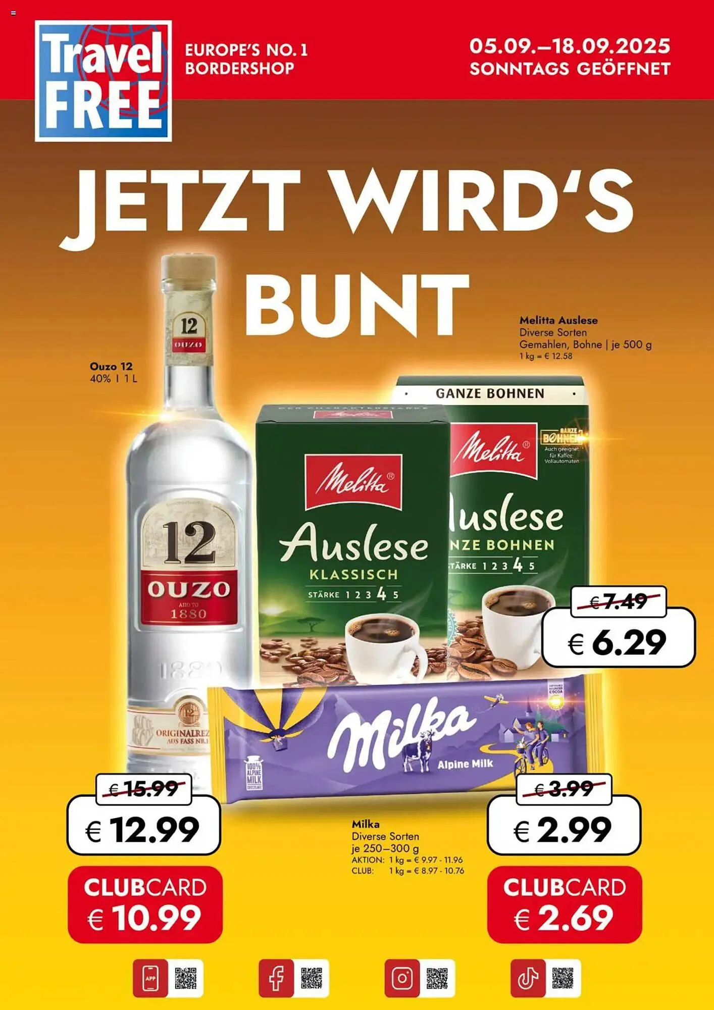 Travel Free Prospekt von 5. September bis 18. September 2025 - Prospekt seite 1