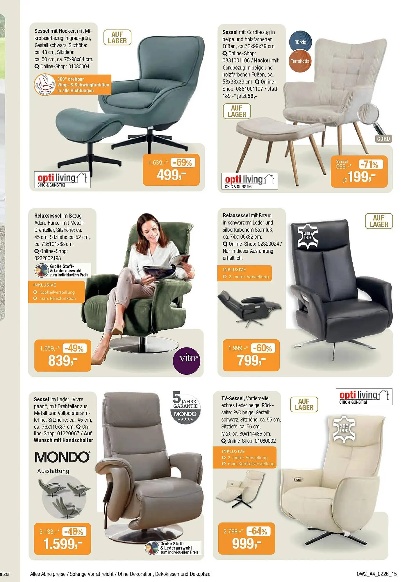 Opti Wohnwelt Prospekt von 28. Januar bis 21. Februar 2026 - Prospekt seite 15