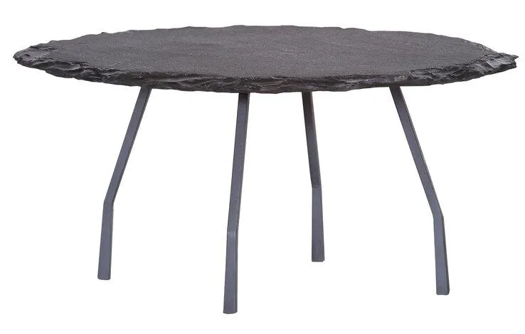 Couchtisch rund BOBBY 80 cm schwarz/ anthrazit