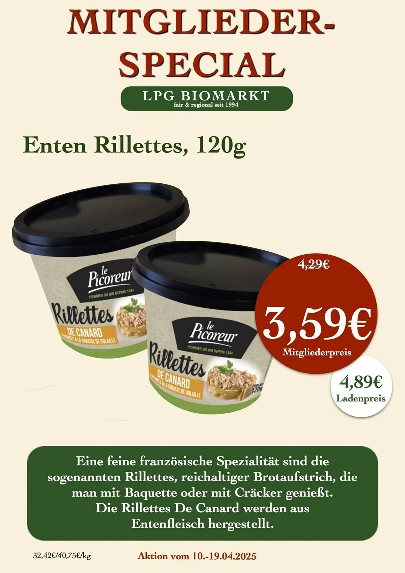 LPG Biomarkt Prospekt von 10. April bis 16. April 2025 - Prospekt seite 15