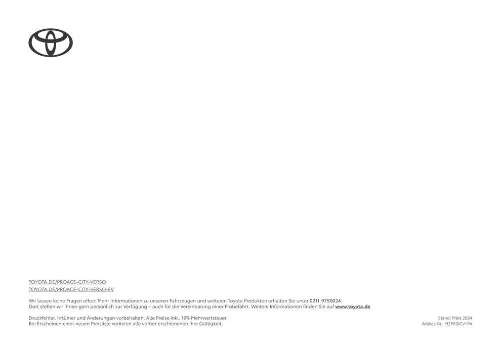 Toyota Proace City Verso / Proace City Verso Electric von 6. April bis 6. April 2025 - Prospekt seite 40