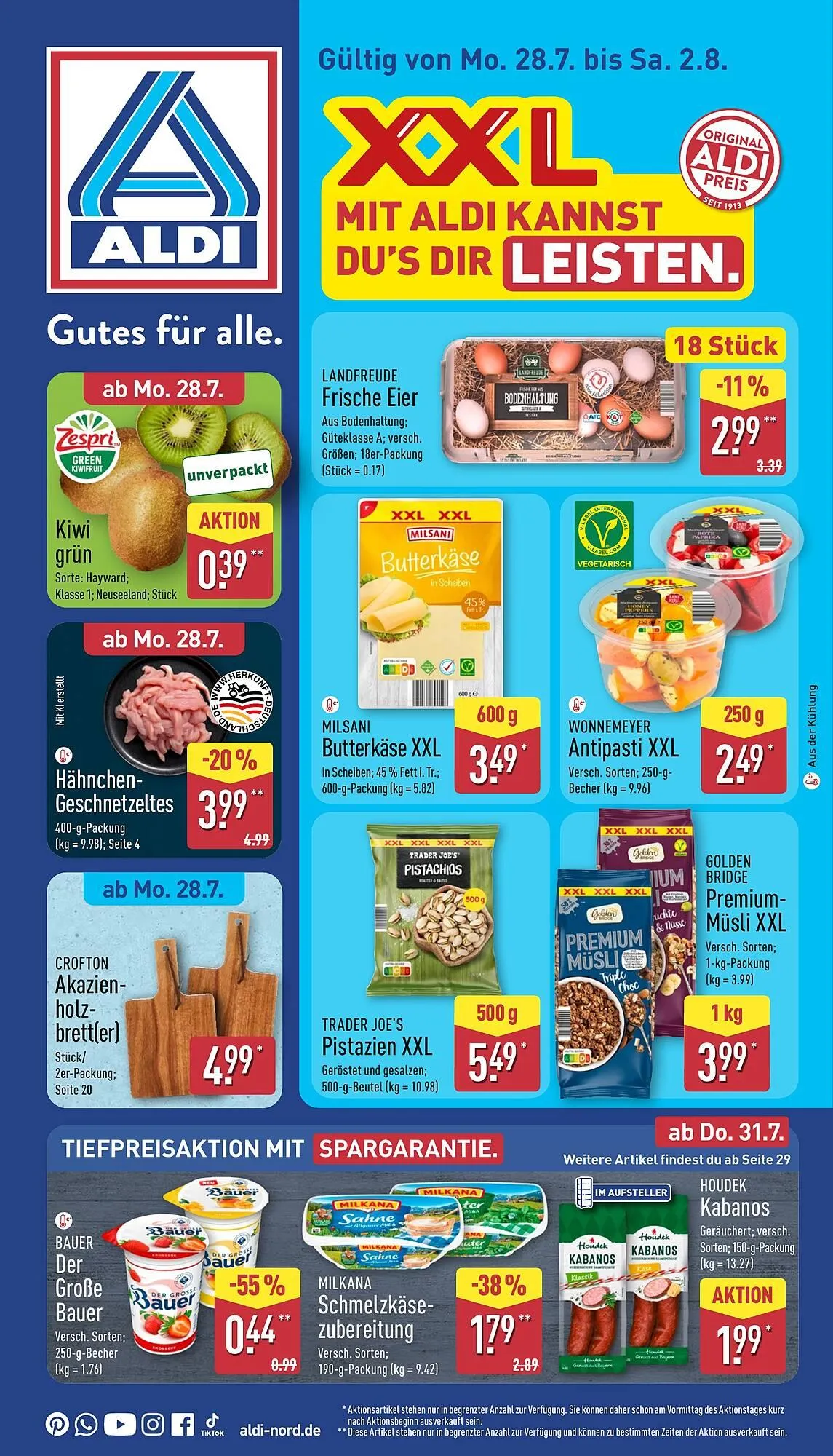 Aldi Nord Prospekt von 28. Juli bis 2. August 2025 - Prospekt seite 1