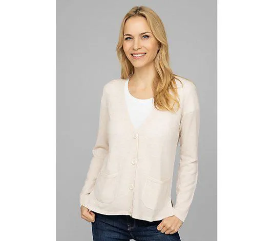 B-Ware EVA LUTZ Cardigan, 1/1-Arm Taschen 100% Kaschmir