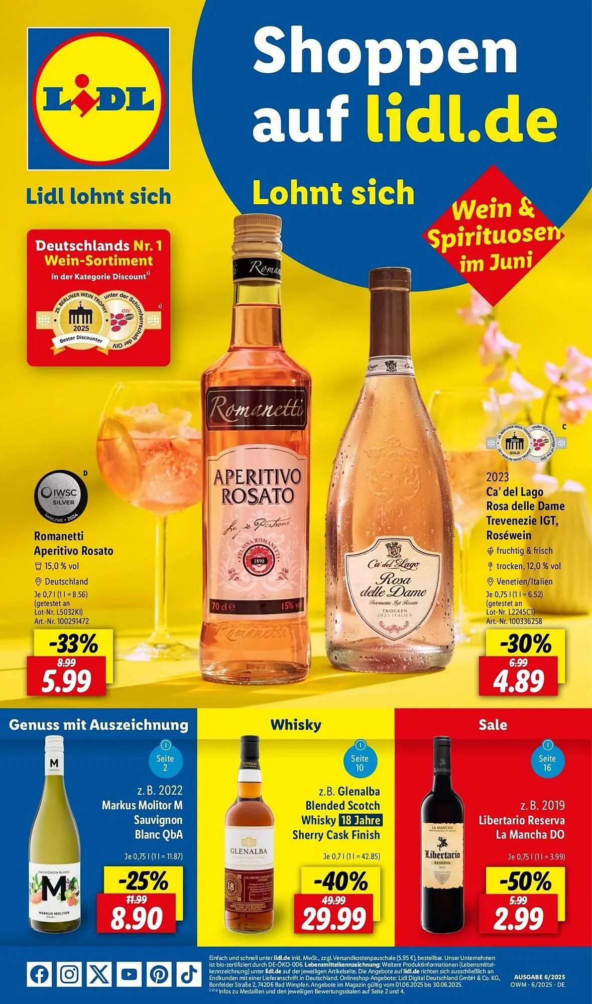 Lidl Prospekt von 1. Juni bis 30. Juni 2025 - Prospekt seite 1