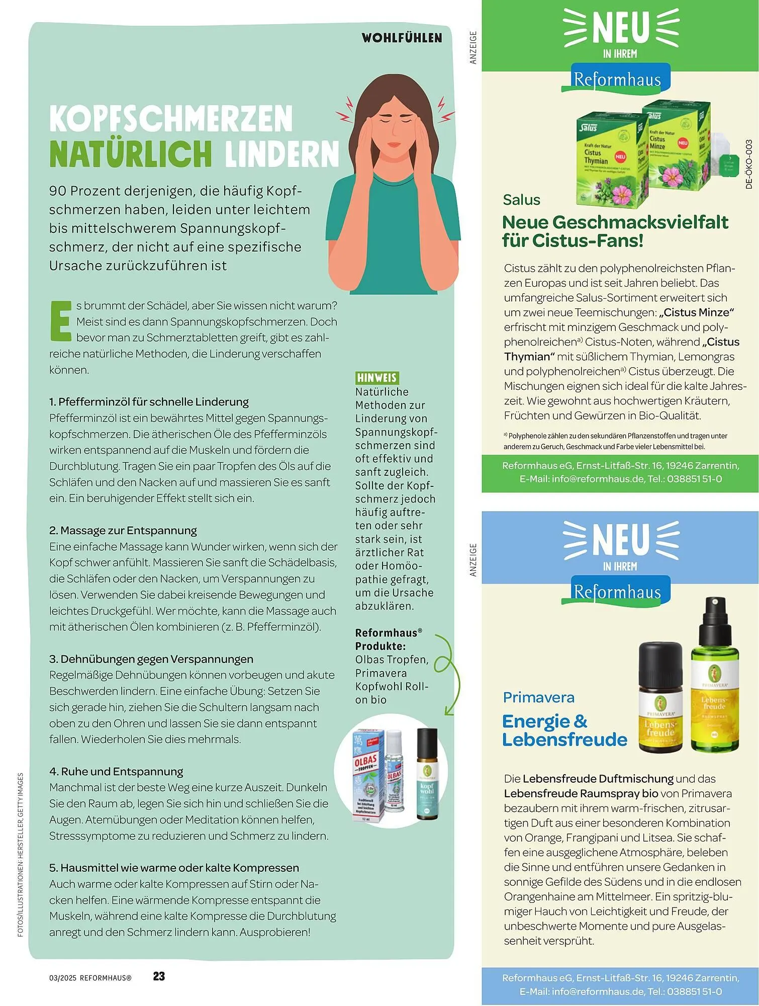 Reformhaus Prospekt von 1. März bis 31. März 2025 - Prospekt seite 23