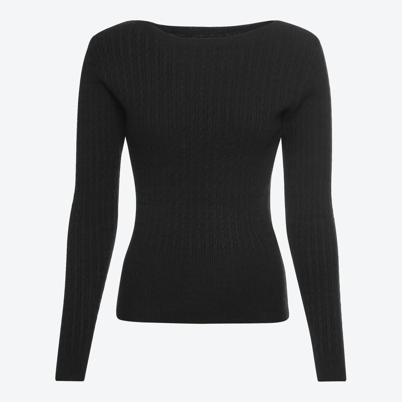 Damen-Feinstrickpullover mit Zopfmuster