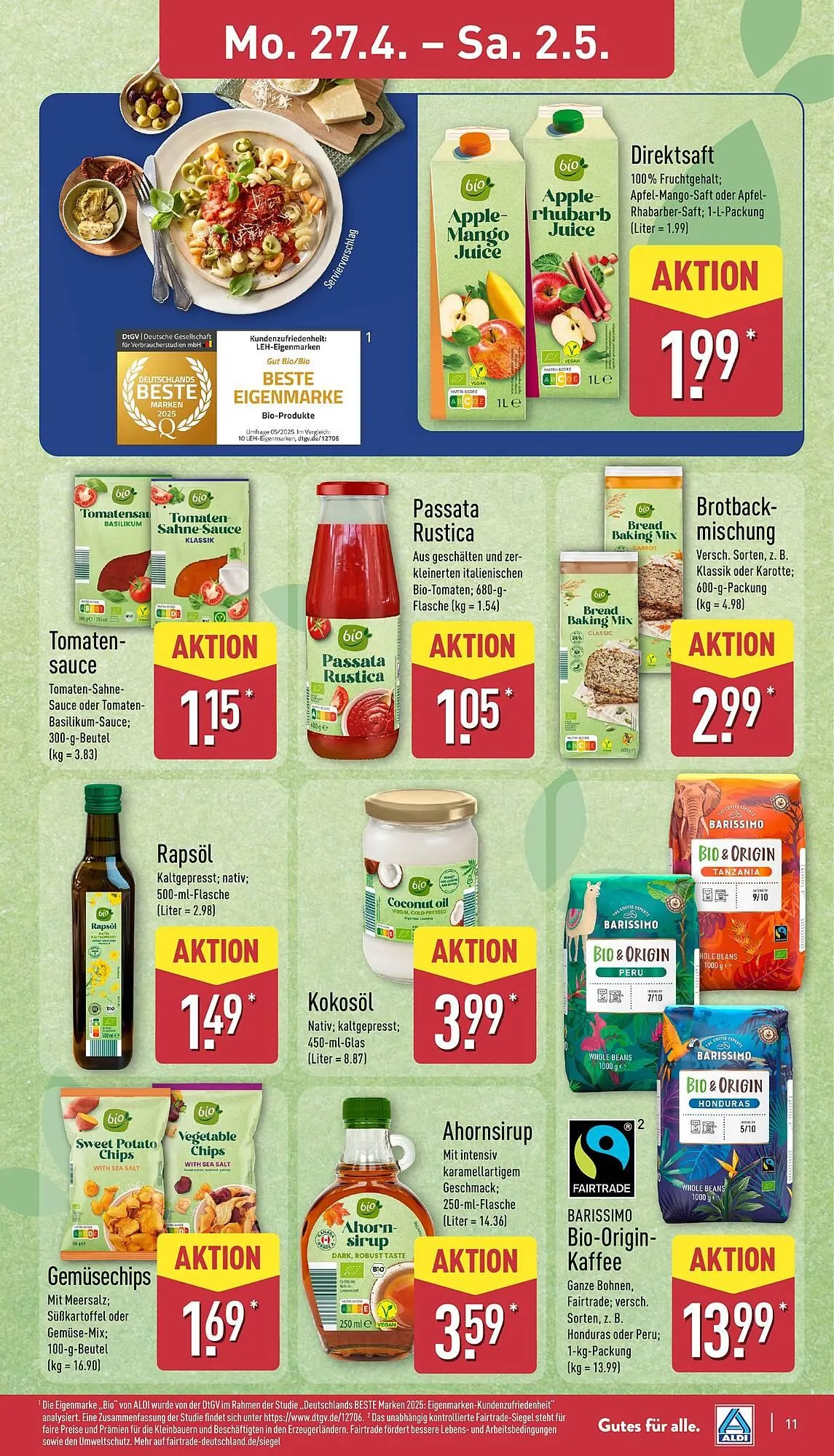 Aldi Nord Prospekt von 27. April bis 2. Mai 2026 - Prospekt seite 11