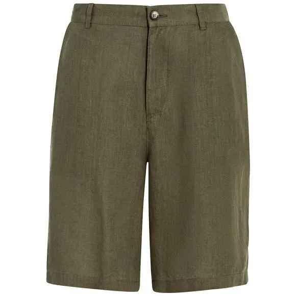 Herren Leinen-Shorts in Unifarben