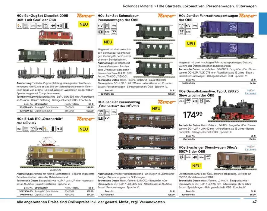 Modellbahn Katalog von 29. Oktober bis 31. Dezember 2025 - Prospekt seite 49
