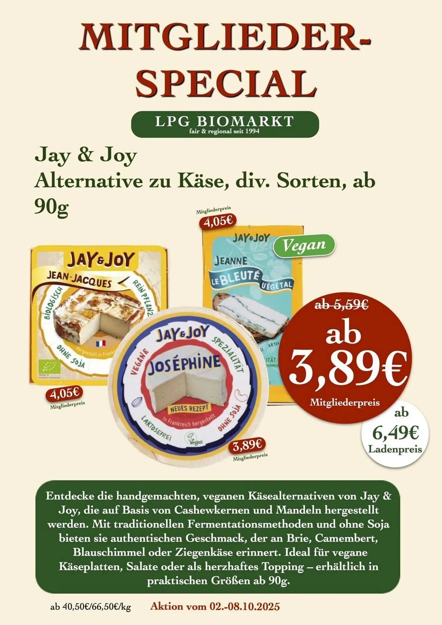 LPG Biomarkt Prospekt von 2. Oktober bis 8. Oktober 2025 - Prospekt seite 15