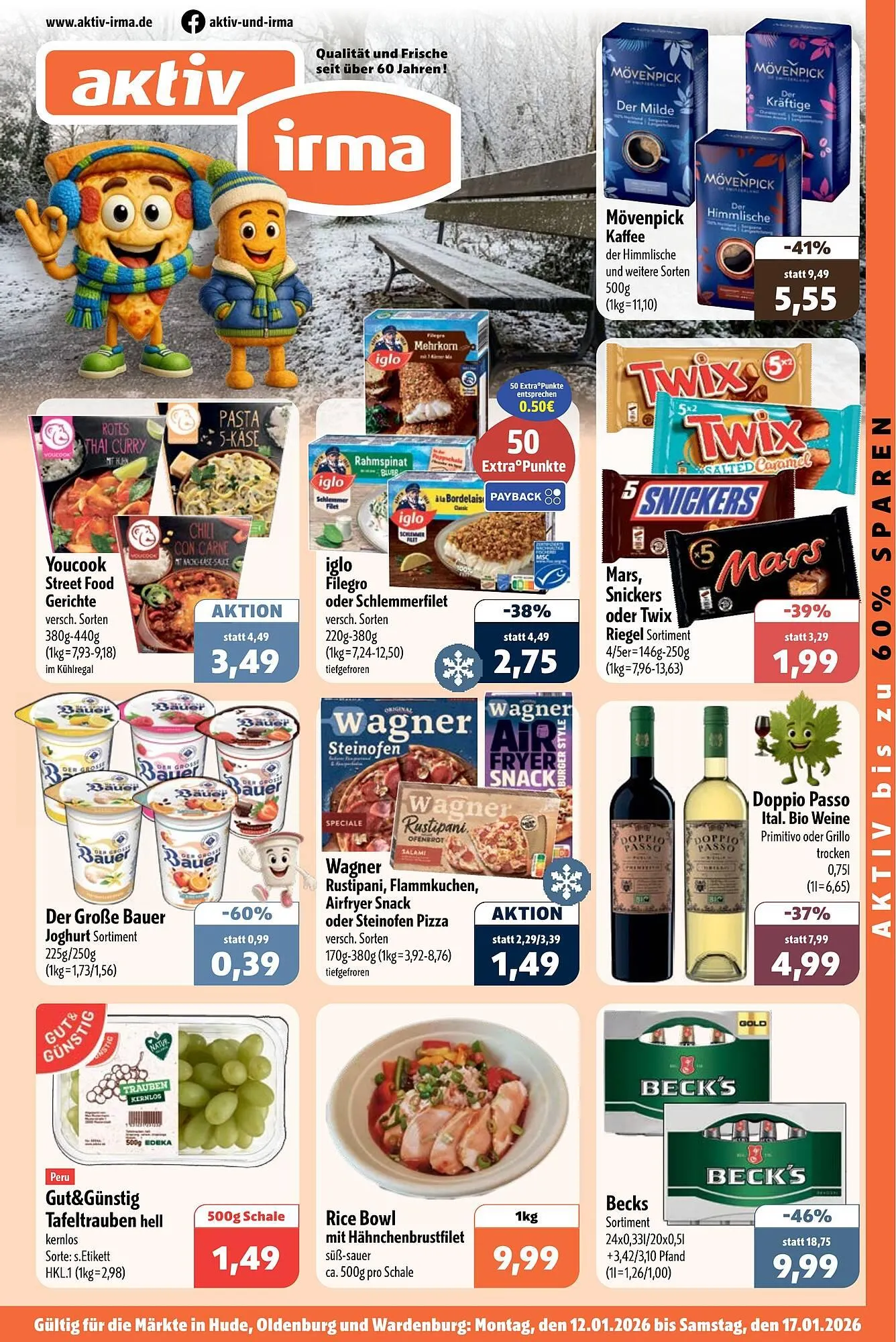 Aktiv Irma Prospekt von 12. Januar bis 17. Januar 2026 - Prospekt seite 1