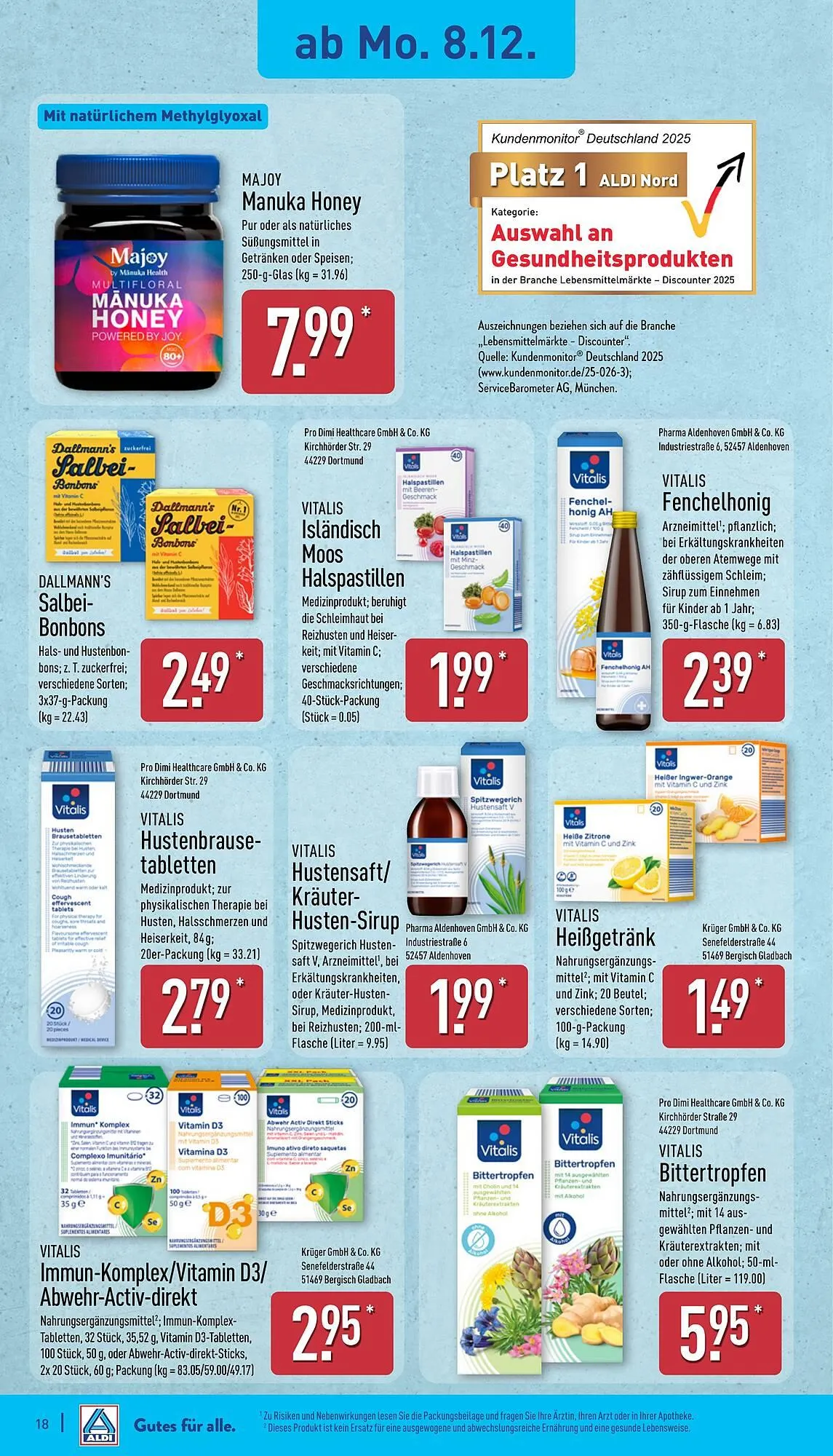 Aldi Nord Prospekt von 8. Dezember bis 13. Dezember 2025 - Prospekt seite 18