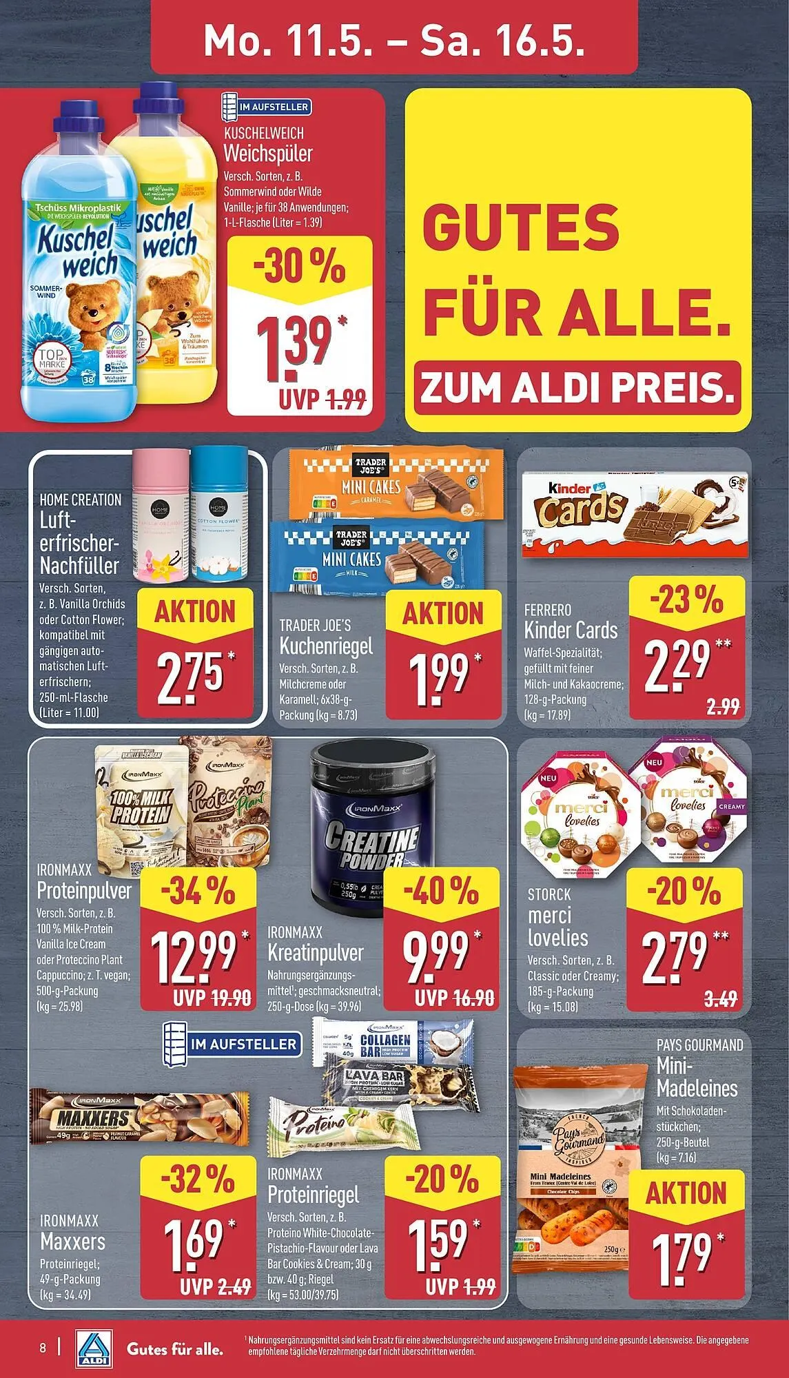 Aldi Nord Prospekt von 11. Mai bis 16. Mai 2026 - Prospekt seite 8