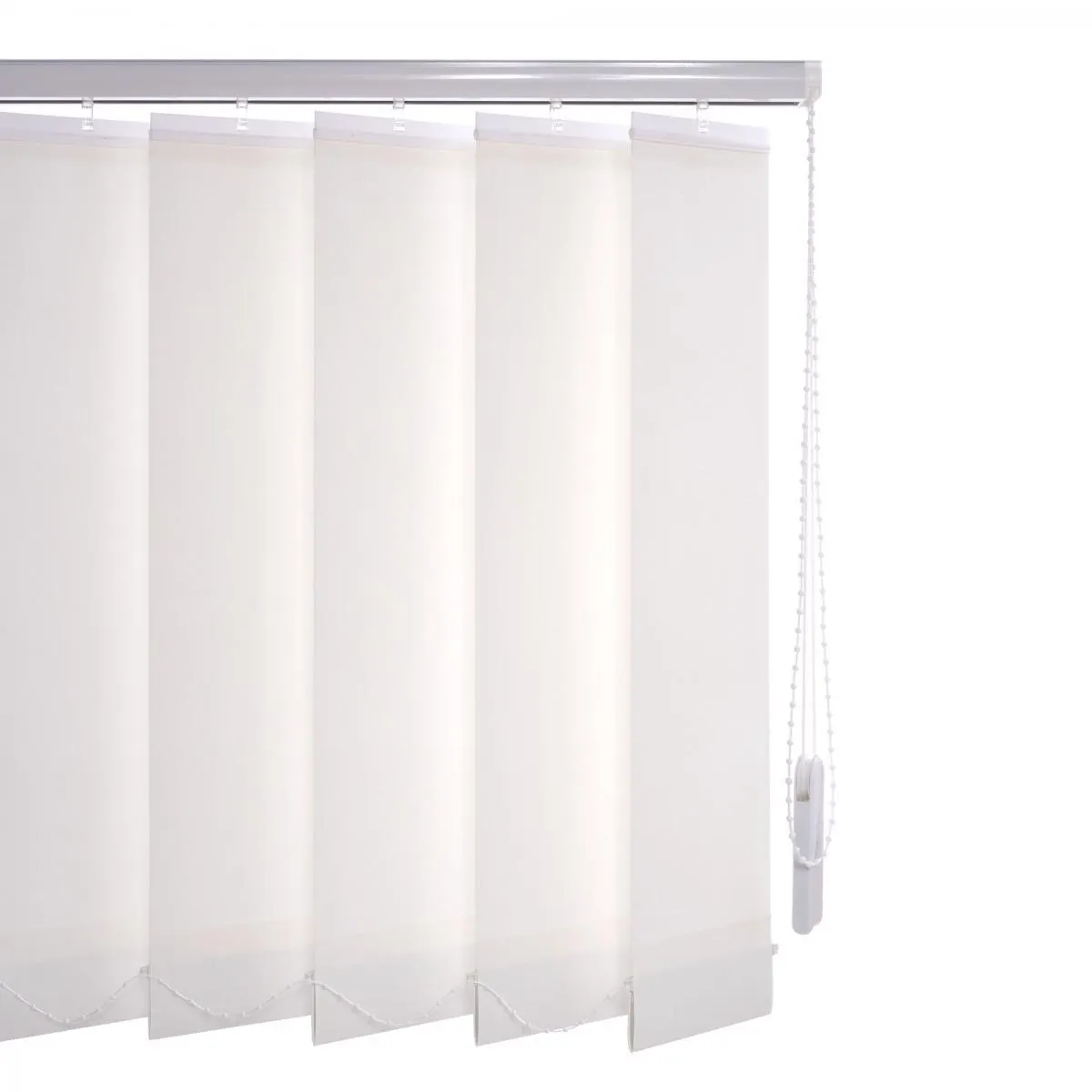 Schiebevorhang 120 x 250 cm weiß 89 mm