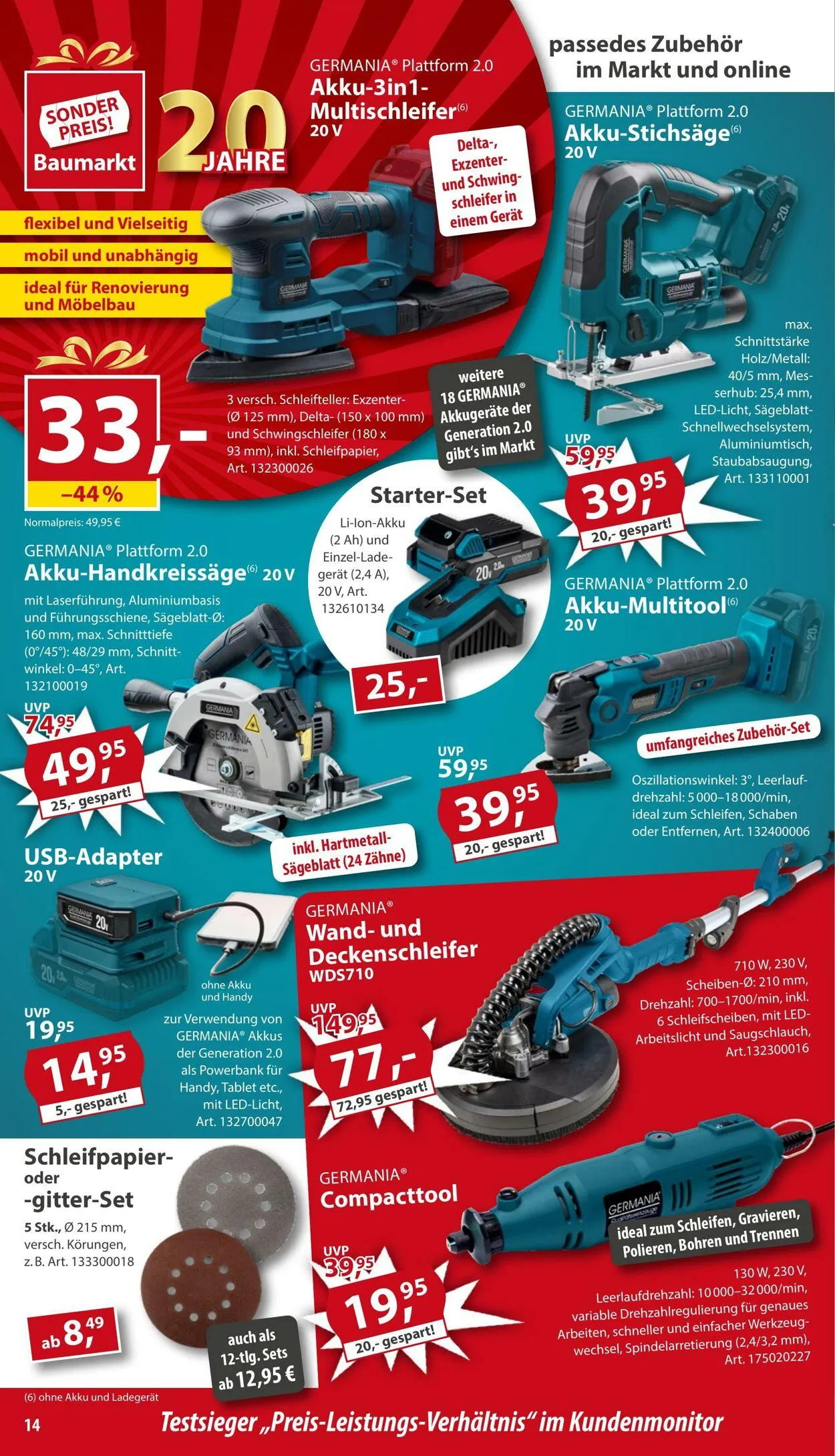 Sonderpreis Baumarkt Aktueller Prospekt von 6. Dezember bis 25. Dezember 2025 - Prospekt seite 14