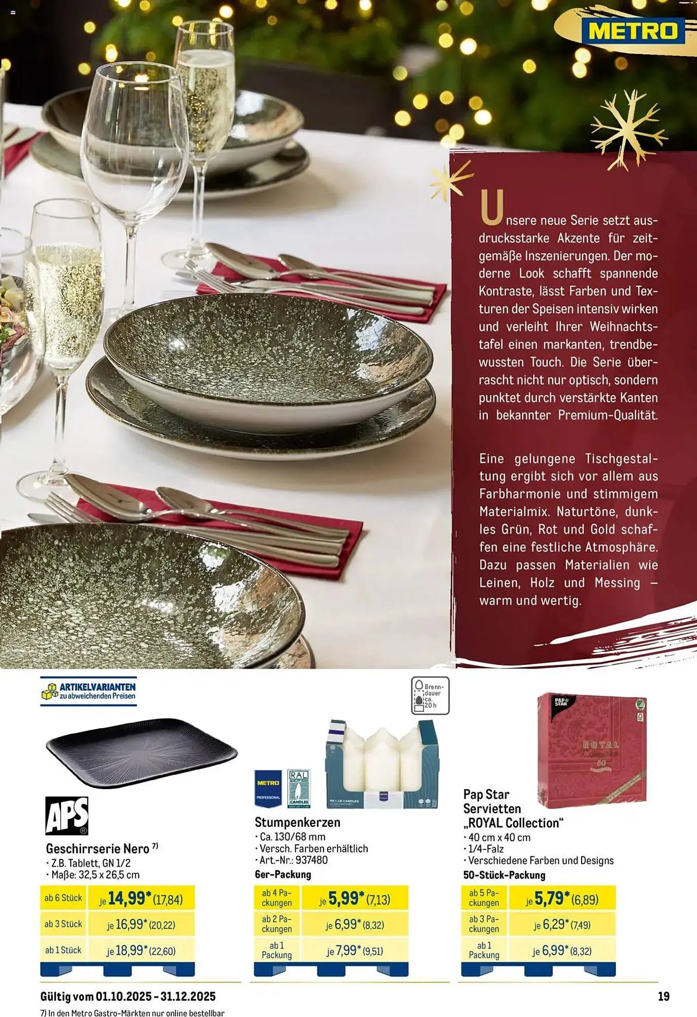 METRO Prospekt von 1. Oktober bis 31. Dezember 2025 - Prospekt seite 19