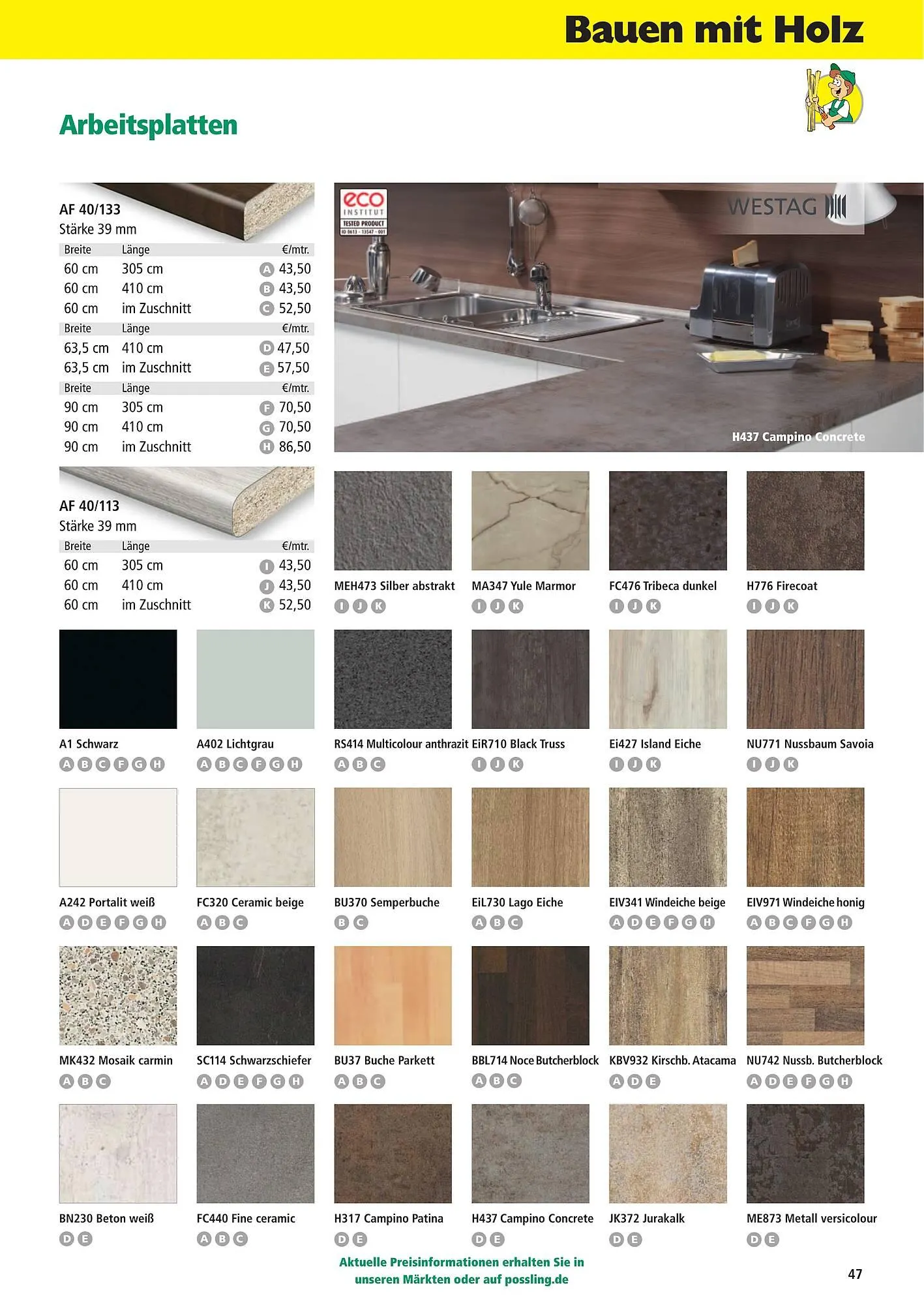 Holz Possling Prospekt von 2. Mai bis 31. Juli 2025 - Prospekt seite 47