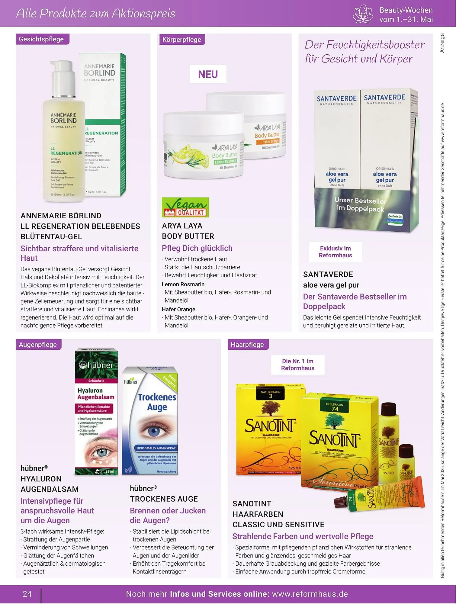 Reformhaus Prospekt von 1. Mai bis 31. Mai 2025 - Prospekt seite 24
