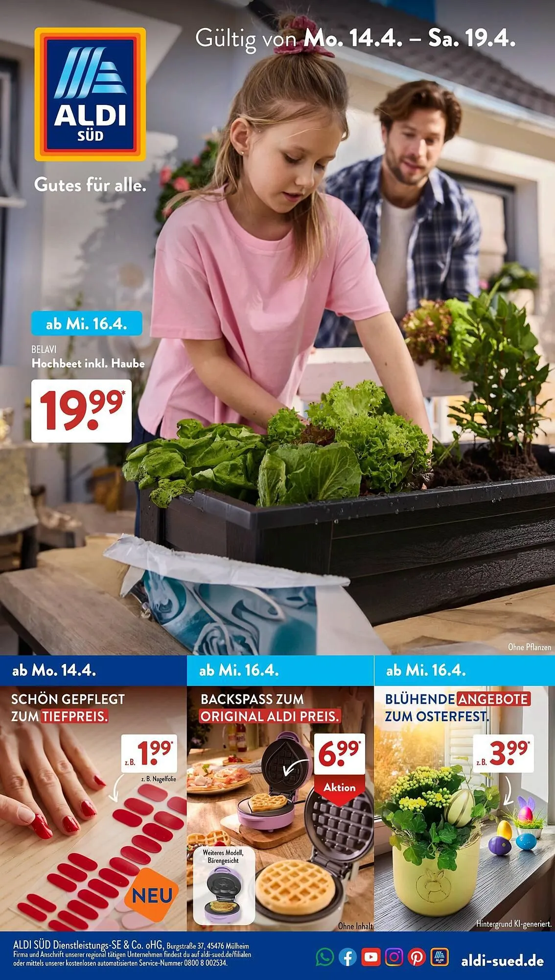 Aldi Süd Prospekt von 14. April bis 20. April 2025 - Prospekt seite 1