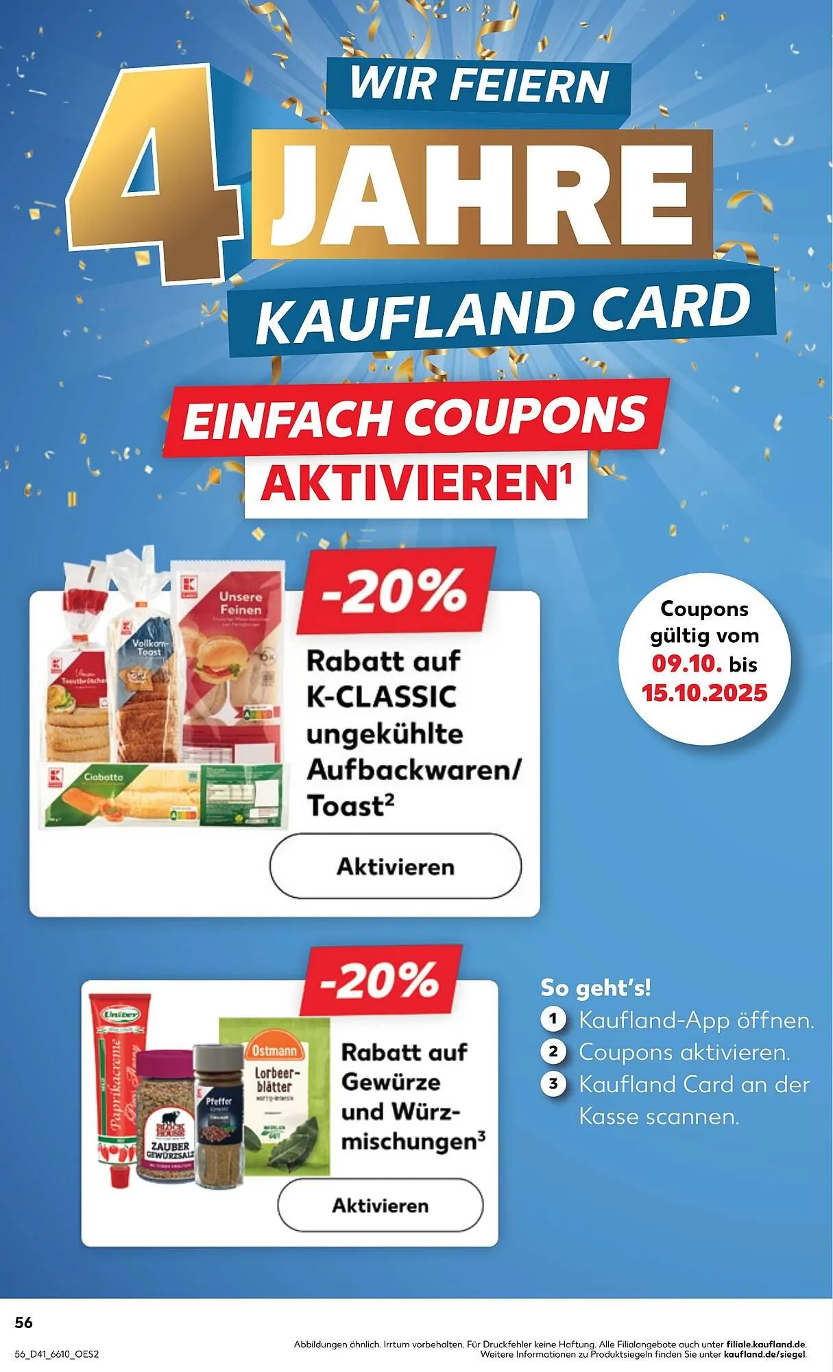Kaufland Prospekt von 9. Oktober bis 15. Oktober 2025 - Prospekt seite 56