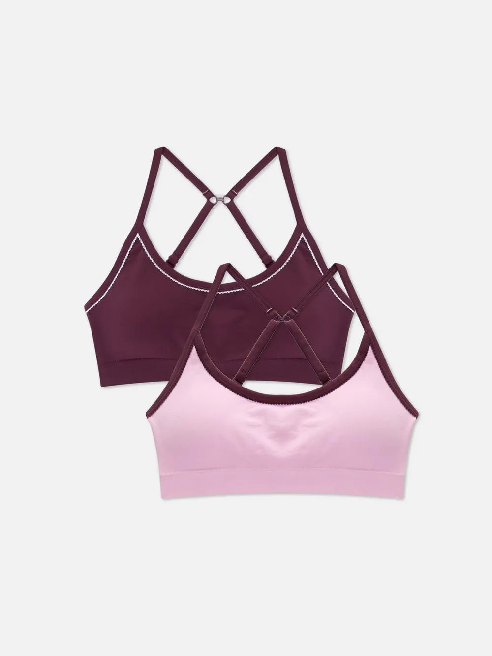Bralette-BH mit U-Ausschnitt, 2er-Pack