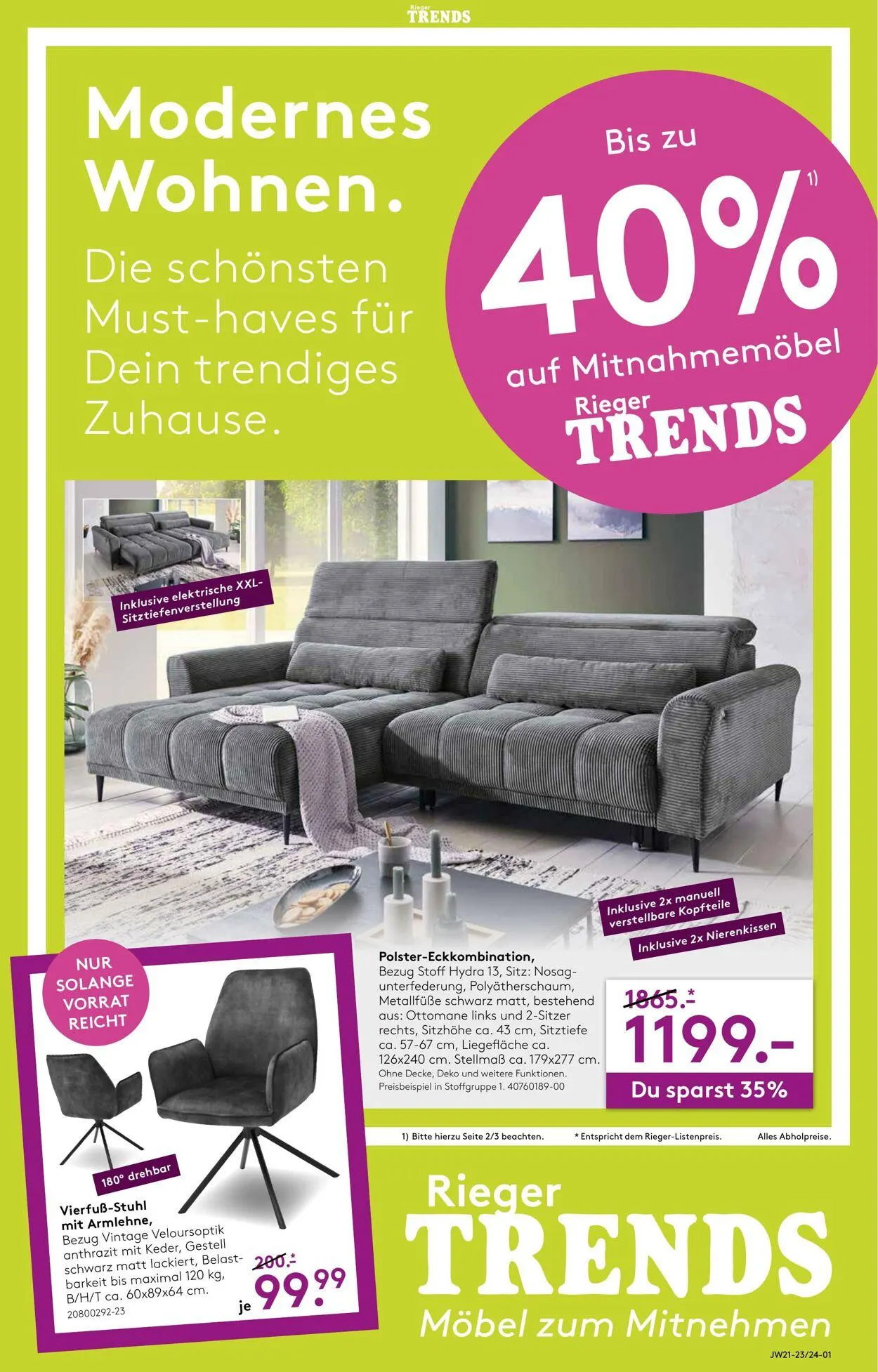 Möbel Rieger Aktueller Prospekt von 6. Mai bis 20. Mai 2026 - Prospekt seite 1