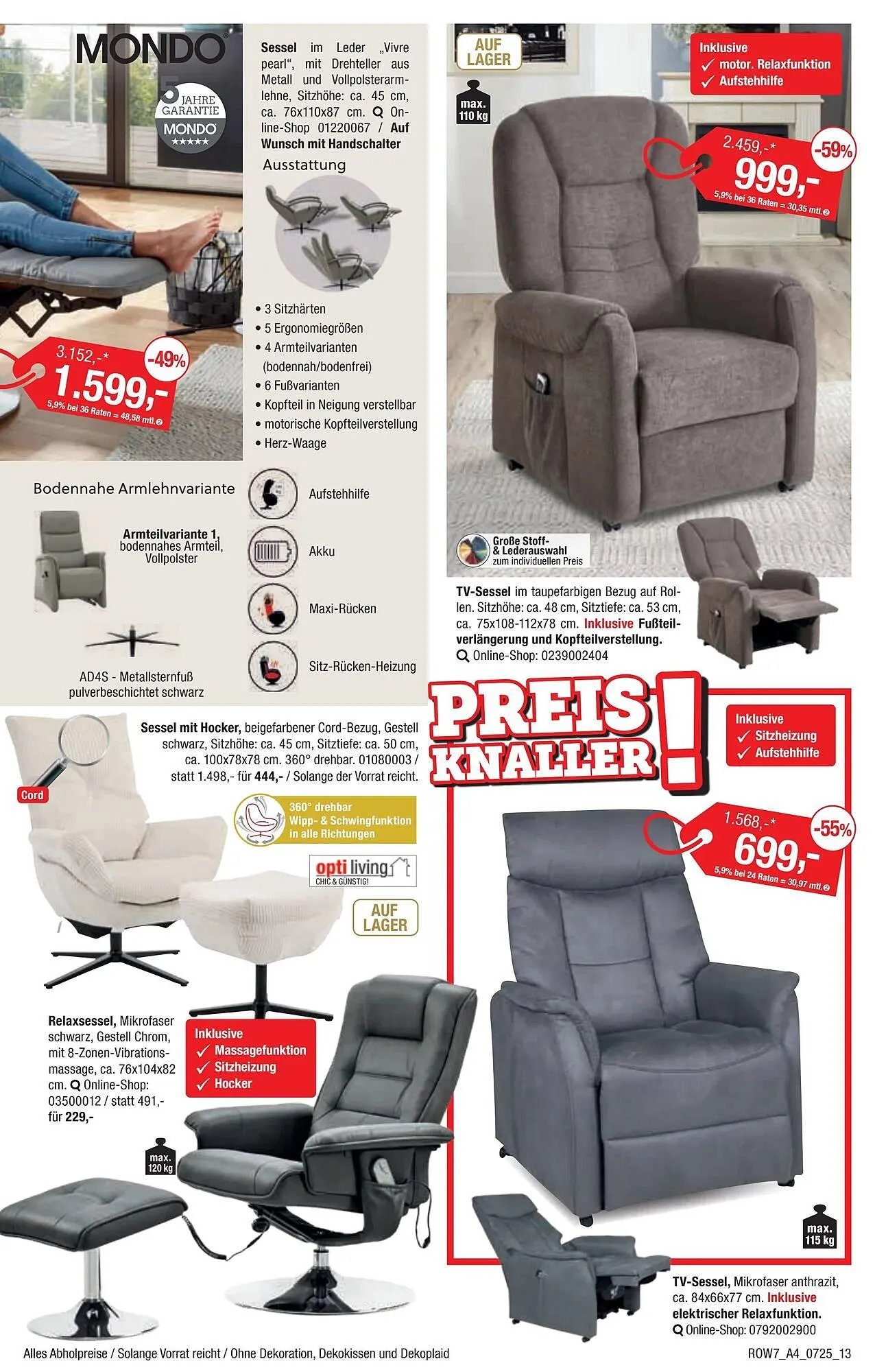 Opti Wohnwelt Prospekt von 26. Juni bis 13. Juli 2025 - Prospekt seite 13