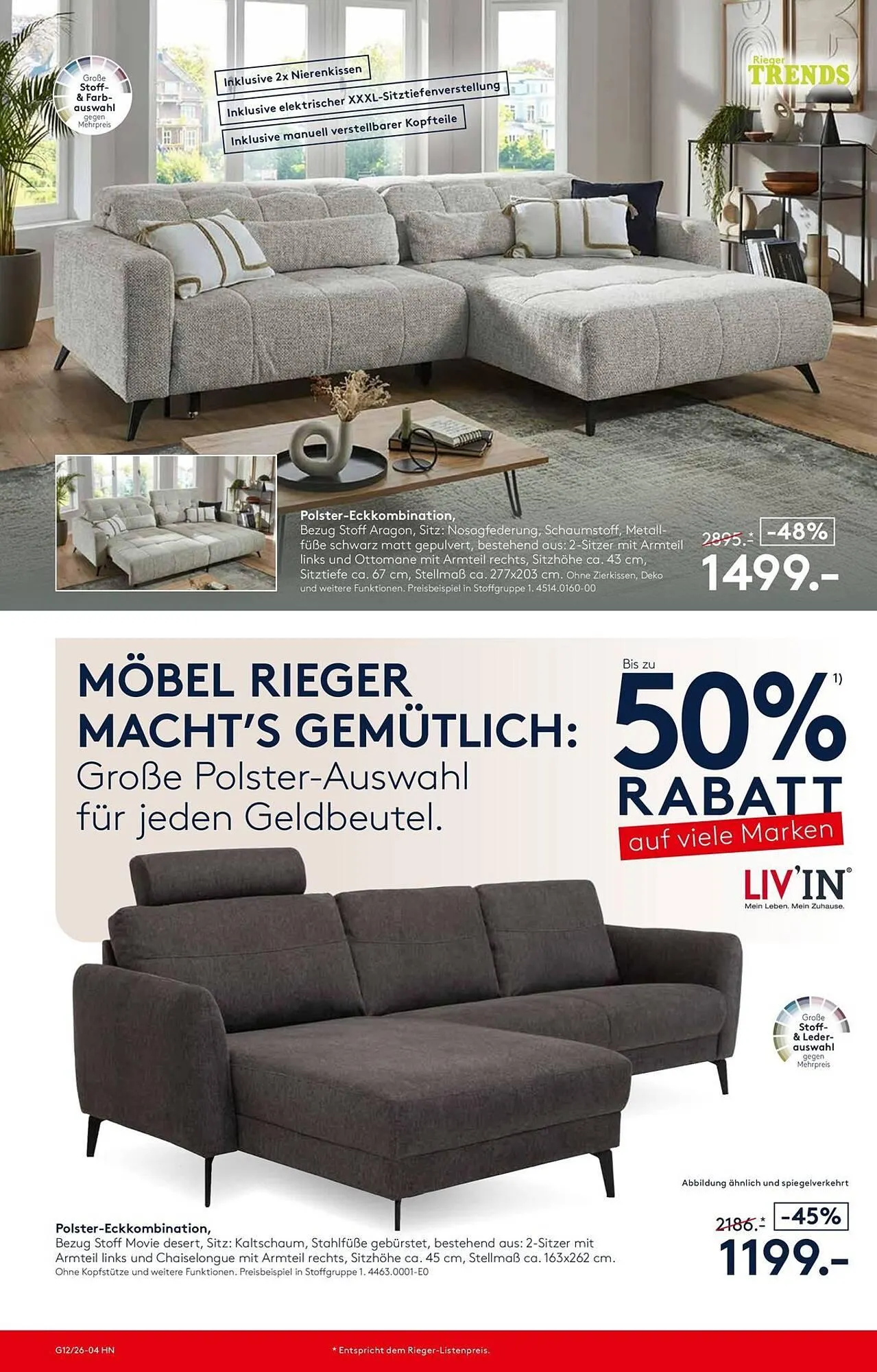 Möbel Rieger Prospekt von 26. März bis 9. April 2026 - Prospekt seite 5