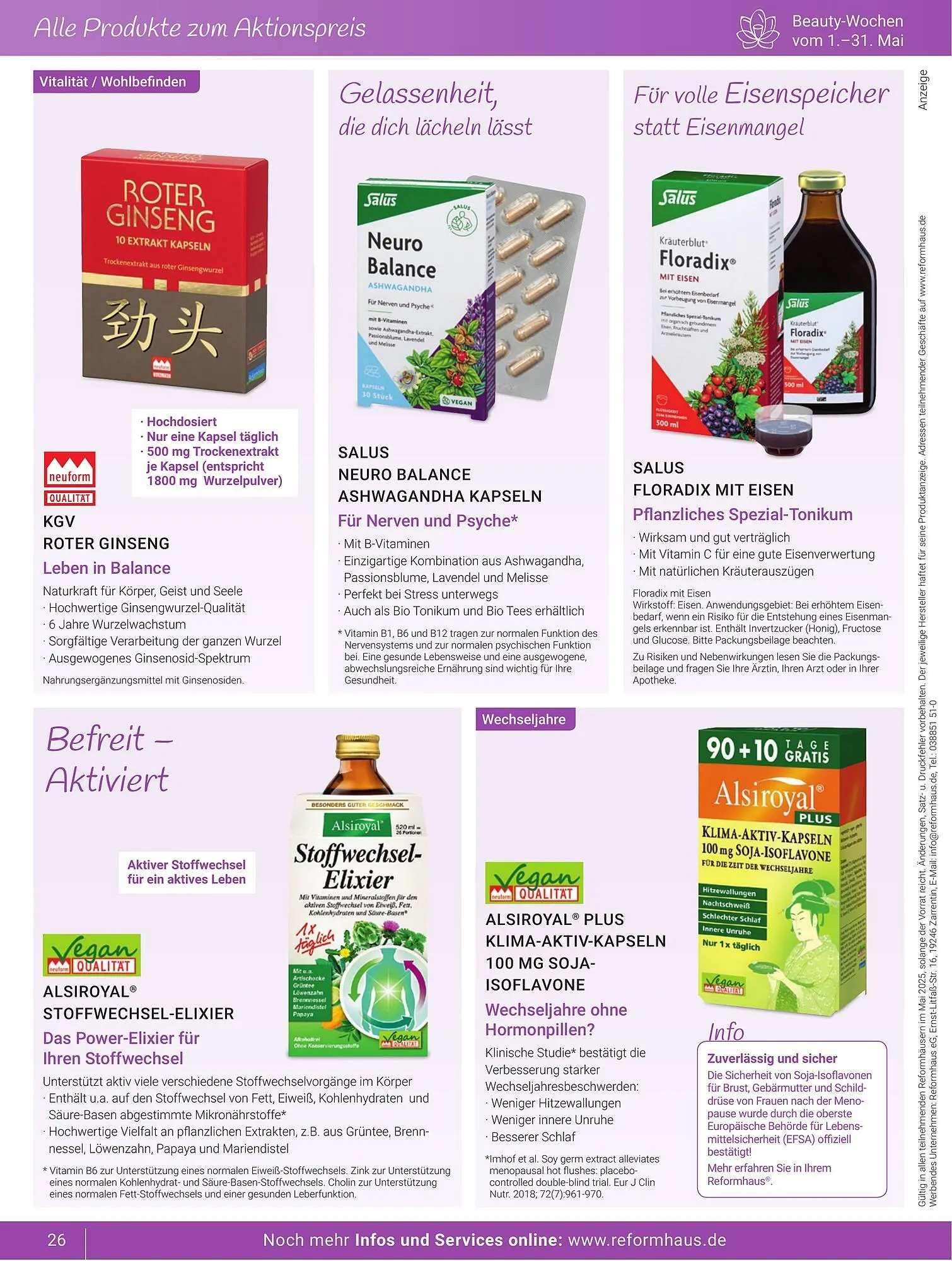 Reformhaus Prospekt von 1. Mai bis 31. Mai 2025 - Prospekt seite 26