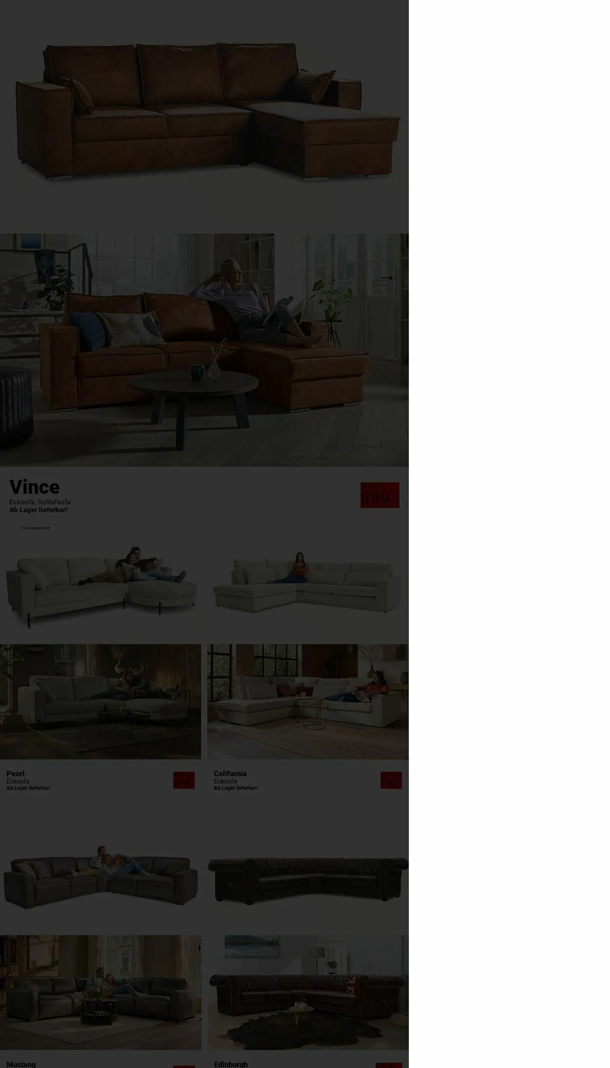 Seats and Sofas Aktueller Prospekt von 3. November bis 12. November 2025 - Prospekt seite 1