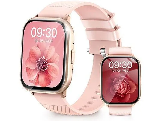 RAYOFI ZL54J Smartwatch Silikon, 22 mm, Schwarz/Gold/Silver