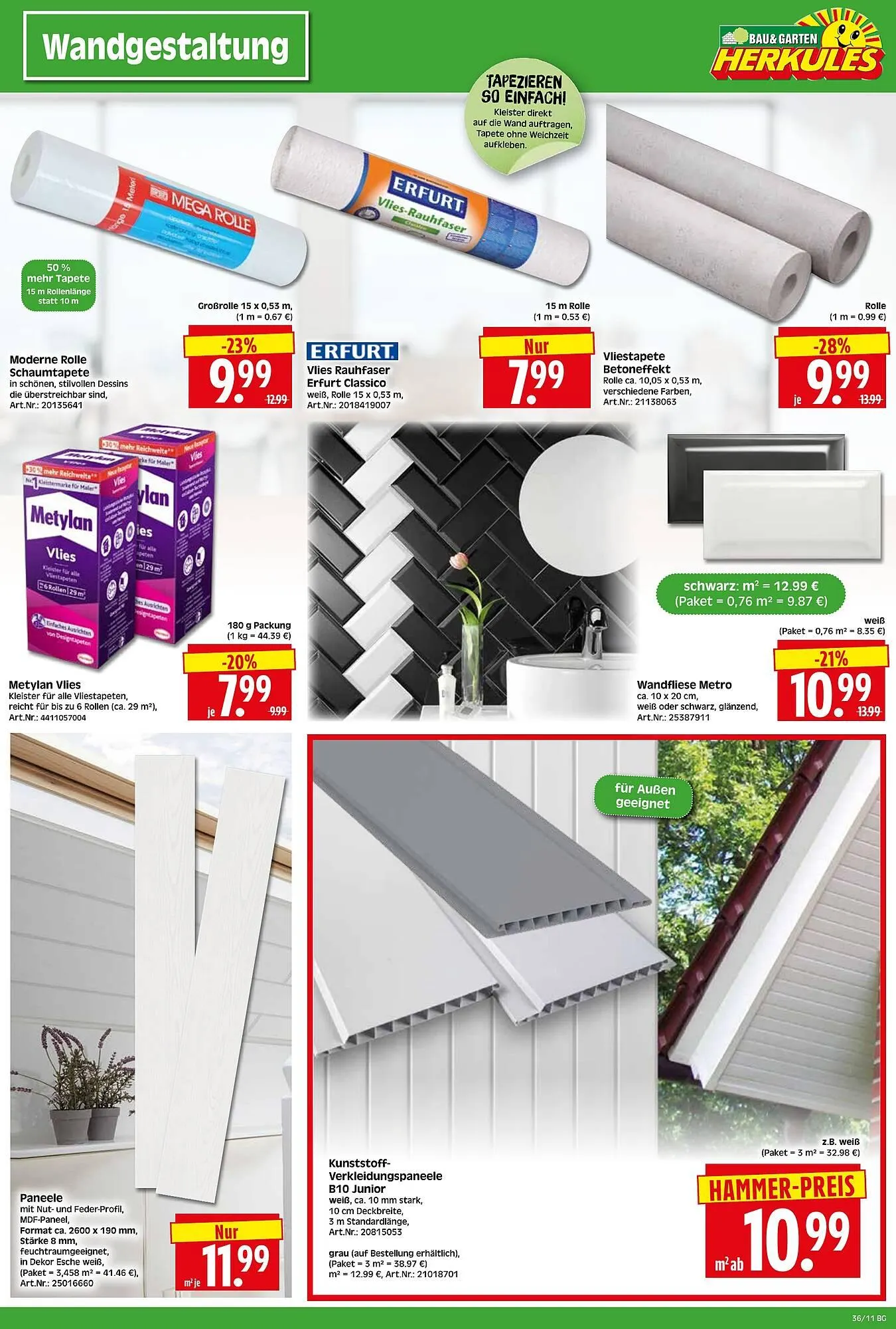 Herkules Baumarkt Prospekt von 1. September bis 6. September 2025 - Prospekt seite 11