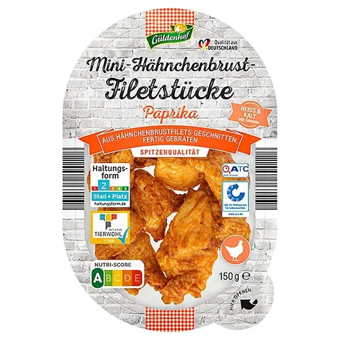 GÜLDENHOF Hähnchenbrust-Filetstreifen 150 g, Mini Paprika