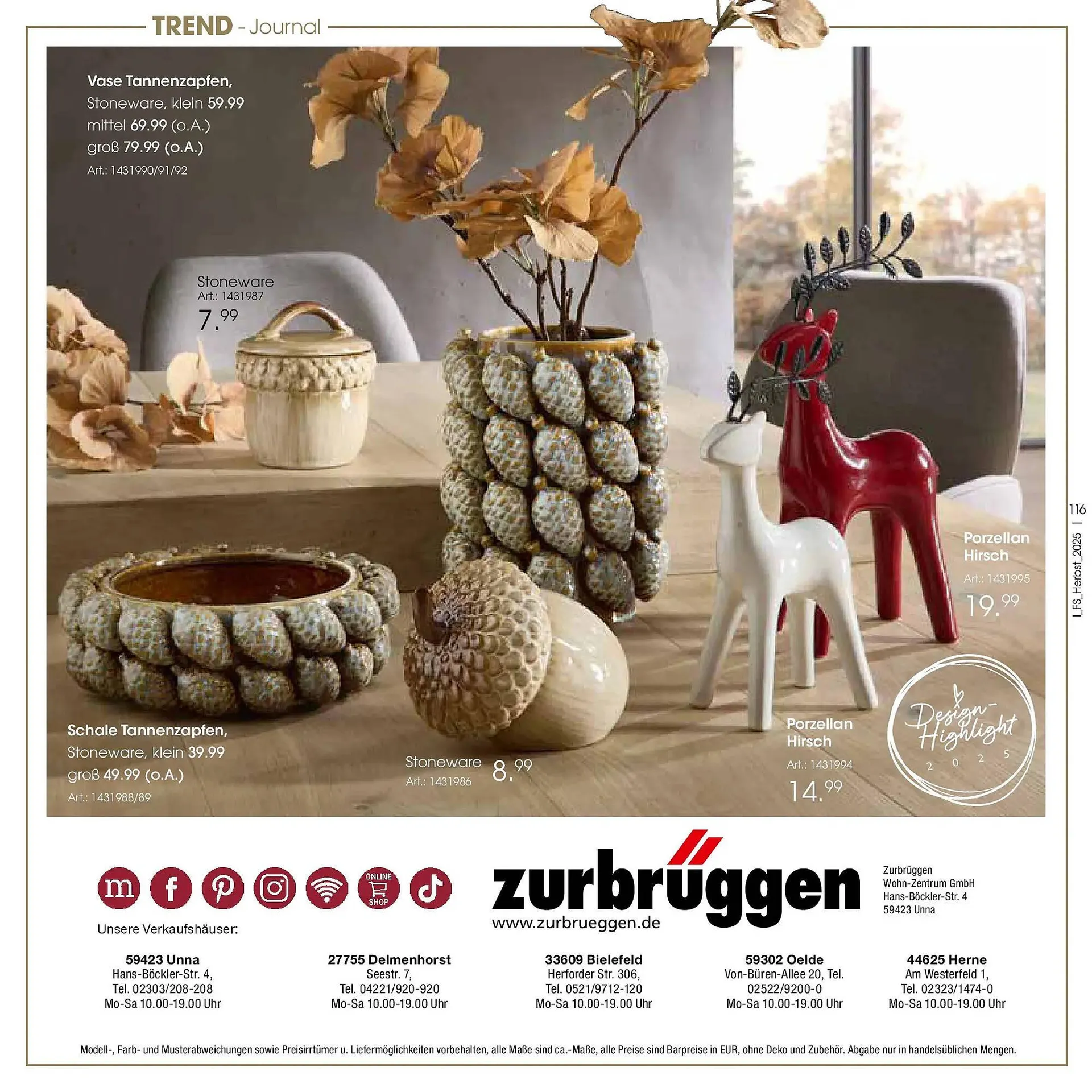 Zurbrüggen Prospekt von 19. Oktober bis 31. Januar 2026 - Prospekt seite 116