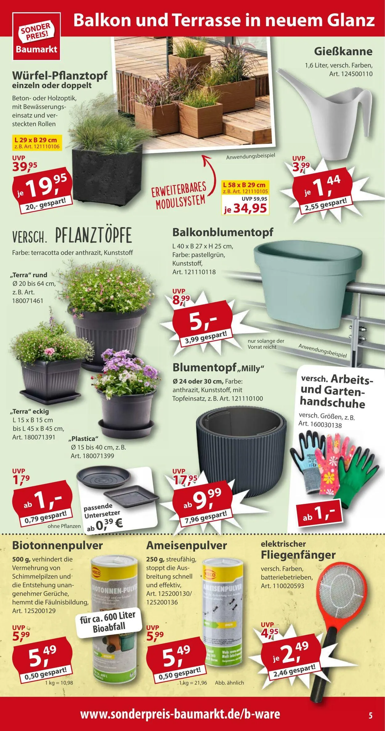 Sonderpreis Baumarkt Aktueller Prospekt von 19. Juli bis 2. August 2025 - Prospekt seite 5