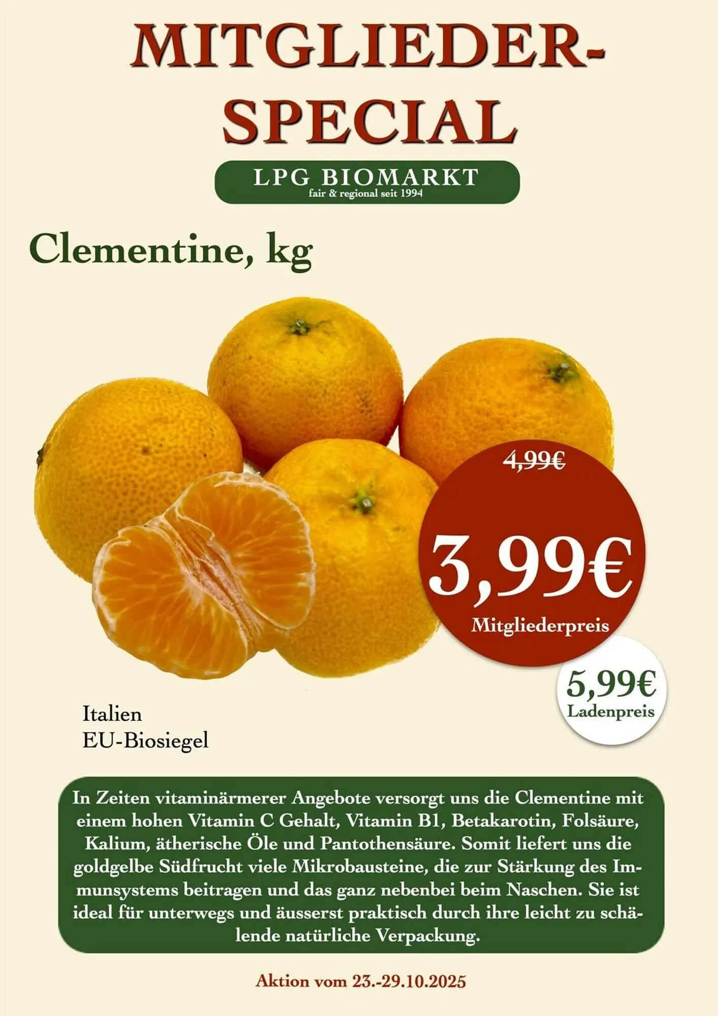 LPG Biomarkt Prospekt von 23. Oktober bis 29. Oktober 2025 - Prospekt seite 6