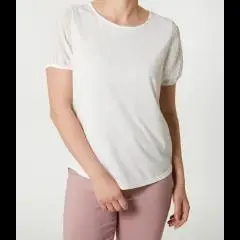 T-Shirt mit Chiffonärmeln