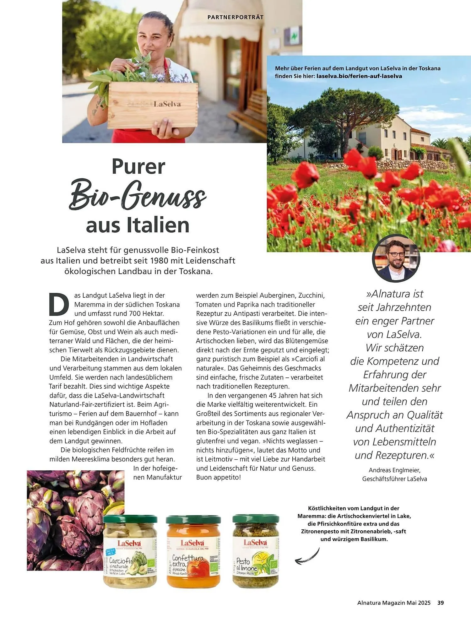 Alnatura Prospekt von 2. Mai bis 1. Juni 2025 - Prospekt seite 39