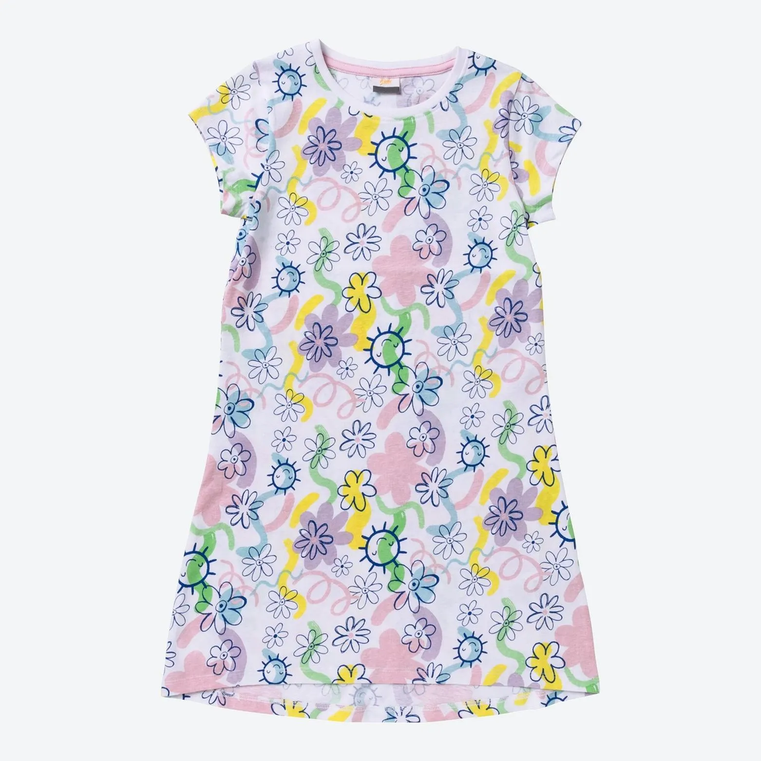 Mädchen-Schlafshirt mit Allover-Print