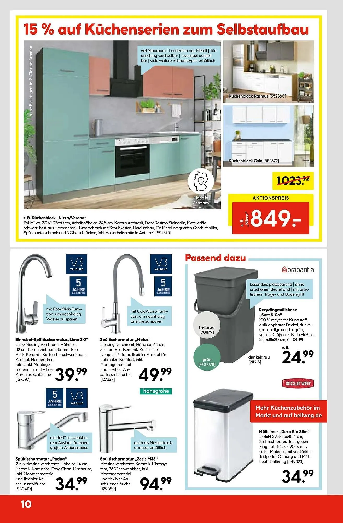 Hellweg Prospekt von 16. Juni bis 21. Juni 2025 - Prospekt seite 10