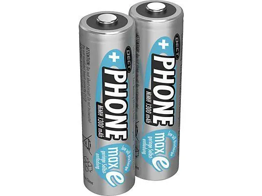 ANSMANN 5030802 AA Mignon Batterien, NiMH, 1.2 Volt, 1300 mAh 2 Stück