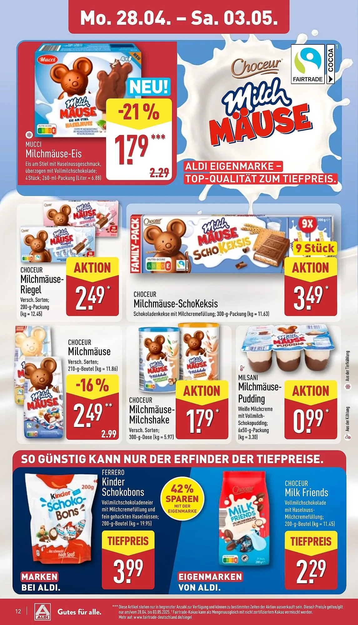 Aldi Nord Prospekt von 28. April bis 3. Mai 2025 - Prospekt seite 12