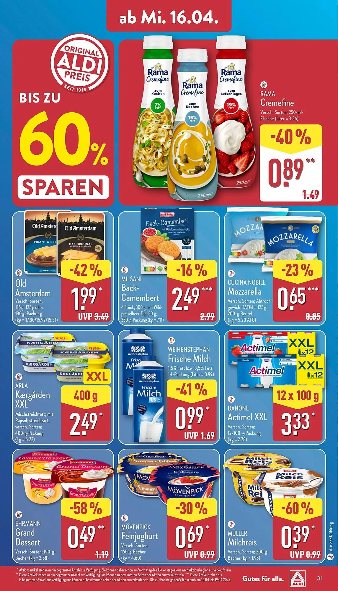 Aldi Nord Prospekt von 14. April bis 19. April 2025 - Prospekt seite 31