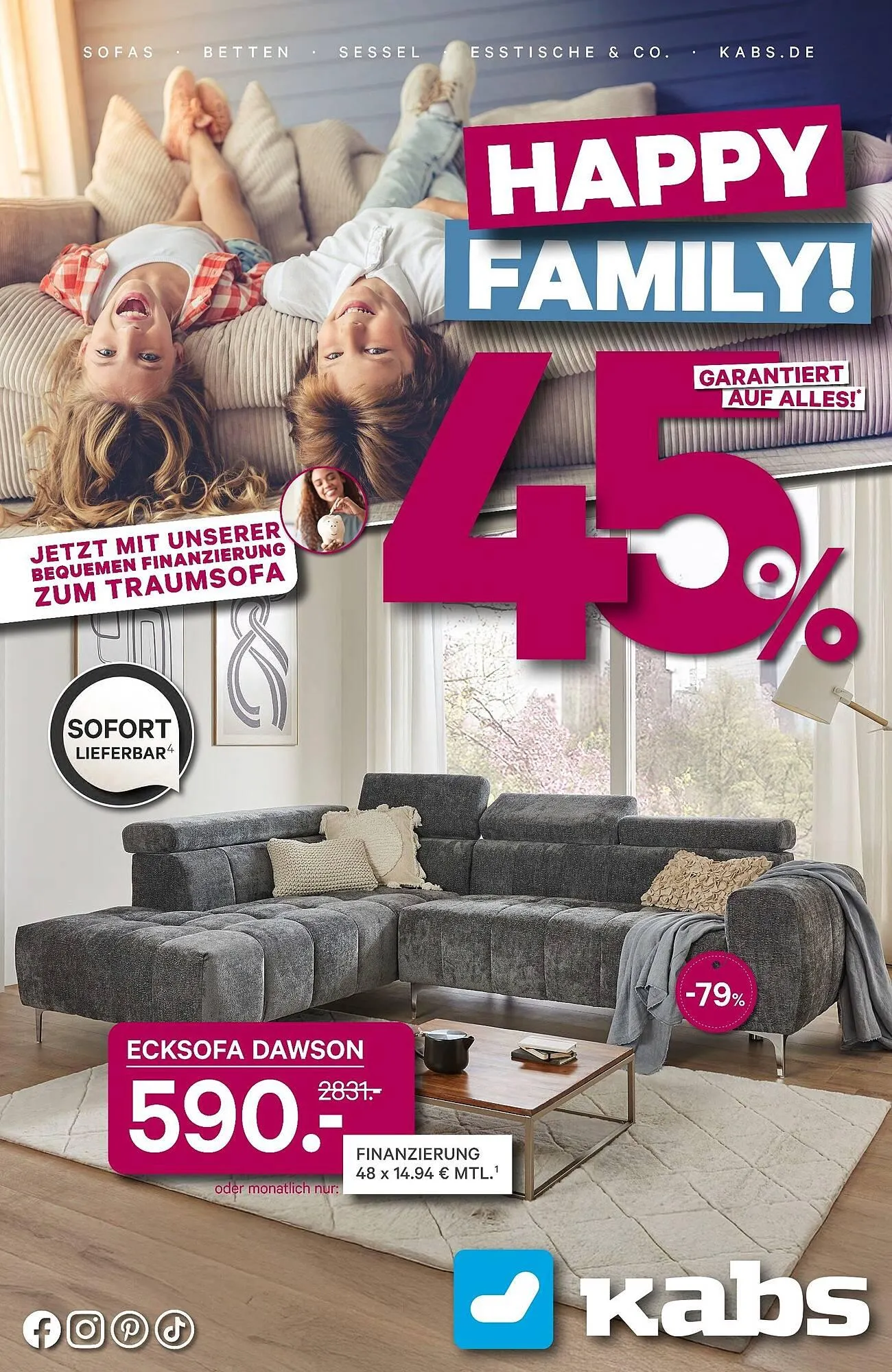 Kabs Polsterwelt Prospekt von 23. Mai bis 26. Juni 2025 - Prospekt seite 1