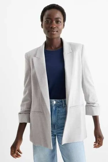 Long blazer - regular fit - textured